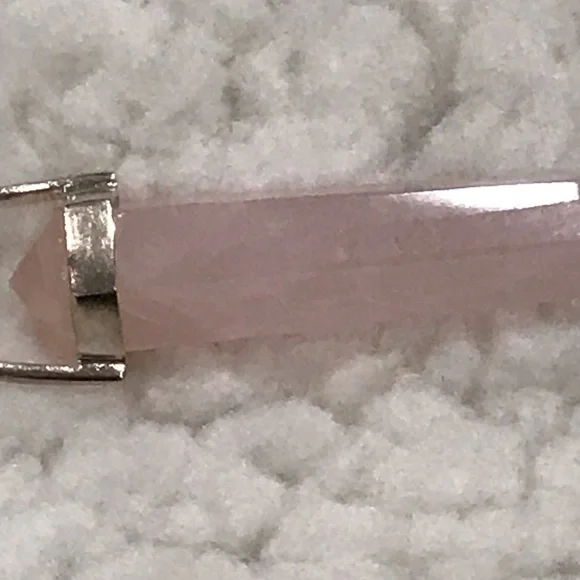 Sterling Rose Quartz necklace - Picture 7 of 11